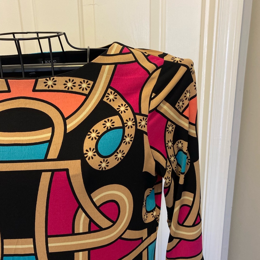 Geometric Multicolor Dress, size M - Picture 2 of 6